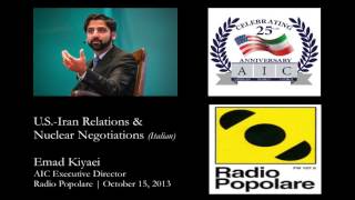 Radio Popolare: Emad Kiyaei on Iran-U.S. Relations