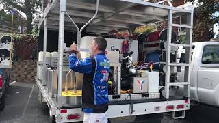 Surface Cleaner Mounting System on Liberty Softwash Truck