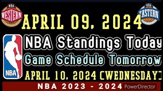 NBA Schedule Tomorrow | April 10, 2024 #nba #tomorrow  #games #results #schedule #april #april10