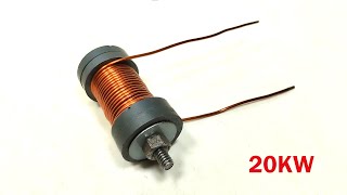 20KW Free Energy 240V Generator Use Parmanent Magnet & Copper Wire At Home