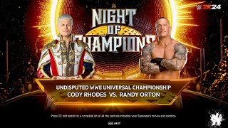 Cody Rhodes Vs Randy Orton WWE Undisputed Univershal Championship Steel cage Match..