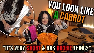 Valkyrae shows her Dresses for her Sisters Bachelorette Party