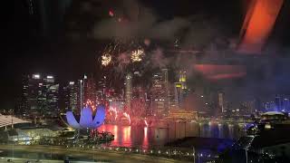 Singapore National Day Parade fireworks rehearsal...🇸🇬🎆🎡 #NDP2023 #SingaporeFlyer