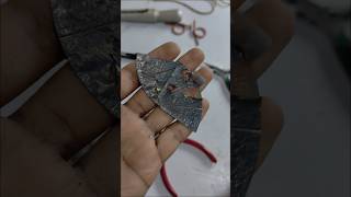 zigzag bending earring making process #shortsfeed #shortvideo #shortsviral #shorts #jewelrymaking