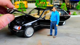 Моделька Mercedes S320 КАБАН открывается всё! Масштаб 1/24. Про машинки