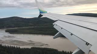 (FAI) Fairbanks International Airport Alaska, the descent / landing / arrival.