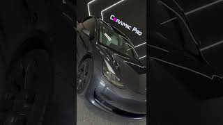 Full tint and Ceramic Pro Coatings installed on brand new tesla #automobile #omaha #omahane