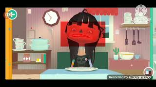 Toca kitchen 2 girl Ghots screaming eats watermelon peppers