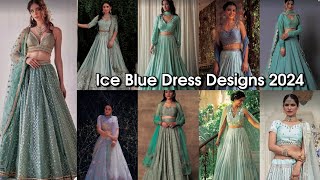 Latest Ice Blue Dress Designs 2024 | Sky Blue Kurti Design | Ice blue organza Dresses@Ready_4_Style