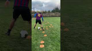 BEST footwork drill🔥to improve dribbling #football #soccerskills #soccer #footballskills #skills