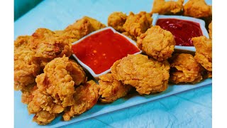 التشيكن بوب كورن بالطريقه الأصلية زي المطاعم 😋  و سر  القرمشه🍗