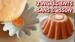 Seulement deux ingrédients ❗fabuleux dessert en 5 minutes❗ pas de gélatine, pas de cuisson