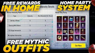 OMG 😱 New Home Party System | Free Rewards | Free Mythic Outfits | Pubgm