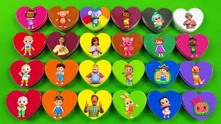 Numberblocks & Cocomelon - Looking All Clay With Heart, Dinosaur Egg, Star Shapes…Mix Coloring! ASMR