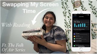 Swapping My Screen Time With Reading For A Week! Read The Folk Of Air Series With Me| Reading Vlog