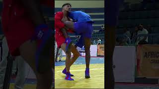 SLIMANI Elmehdi (MAR) delivers a powerful takedown to MUANDA Gabriel (COD) - African Championships