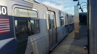 MTA NYCT: Manhattan Bound R160 L train with Flip Seats & Cuomo Wrap at departing Broadway Junction