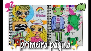 COMEÇANDO UM NOVO SKETCHBOOK (desenhei a barbie no meu estilo) ✨️🎨🖼💕