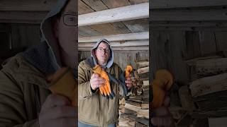 I Wear Gloves When Stacking Firewood, Here's Why! #farming #shorts #homesteading #farmlife #diy