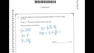 M8 Summer 2022 paper 1 SOLUTIONS Ccea gcse maths