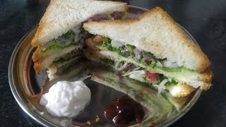 Spinach Sandwich, Spinach bread Recipe, Spinach toast, sandwich banane ka tarika #ruchirecipes