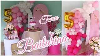 Festa Tema  BAILARINA, ficou linda !!! Veja como ficou a Decoração de festa.