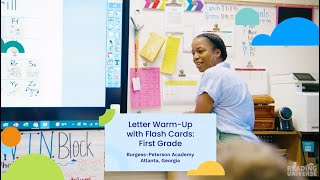 Letter Warm-Up with Flash Cards: First Grade