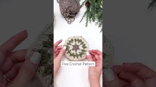 Free Crochet Granny Hexagon Ornament. Get Ready To Decorate the Christmas Tree