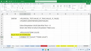 TUTORIAL MICROSOFT EXCEL FUNGSI LOGIKA IF