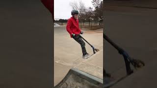 Super clean heel whip at the skatepark! 🛴 #shorts #scooter