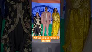 Arbaaz Khan sings the Indian national anthem at an event #ArbaazKhan