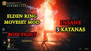 Elden Ring Moveset Mod Boss Fight, Royal Knight Loretta, 3 Katanas