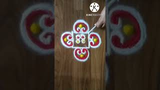 दारापुढे काढायला लक्ष्मीची पाऊले रांगोळी |Sanskar Bharti Rangoli Designs| Free Hand Rangoli #shorts