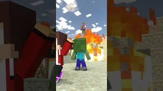 Baby zombie Encounters Thanos with Infinity Gauntlet - Baby zombie minecraft animations