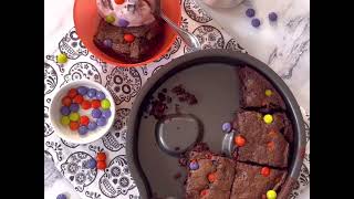 M & Ms Skeleton Brownies - So soft & delicious!