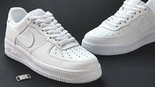 How To Lace Nike Air Force 1 Without METAL TAG (STANDARD WAY)