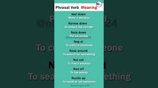 Phrasal Verbs Starting with (N) #shorts #vocabulary