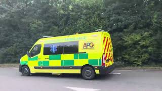 Alliance Pioneer Group Renault Master Double Crewed Ambulance Responding to an Unknown Call