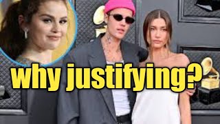 selena Gomez refers to Hailey bieber and Justin Bieber as disguising. #selenagomez #justinbieber