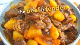 Easy and Delicious Beef Stew with Potatoes - Tender Meat and Flavorful Potatoes!