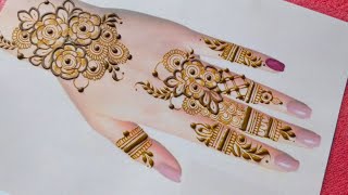 stylish&unique back hand mehndi design|@sehreenshennaclasses #mehandi #simplemehndi#easymehndi