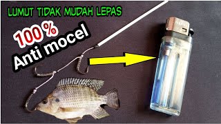 Tutorial cara membuat rangkaian pancing ikan nila umpan lumut tidak mudah lepas // rangkaian jitu