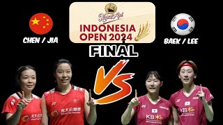 GREAT MATCH !! Baek Ha Na/Lee So Hee vs Chen Qing Chen/ Jia Yi Fan | Final Indonesia Open 2024