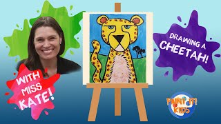 Drawing for Kids - How to Draw a Cheetah - art for kids - Cute drawings