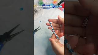 Diy blue beaded bracelet 🧿🐳🦋🩵#jewellerybuisness #smallbusiness #trending #handmadejewellery