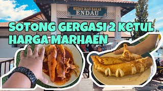 Pekena Sotong Gergasi di Endau | Having Giant Squid in Malaysia #foodie #rarefood