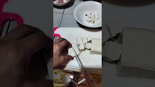 #cutting tufu by cubes #satisfying #shortvideo #viralshorts #food