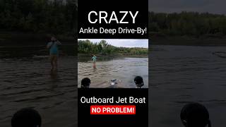 Ankle Deep Water? No Problem!! #fishing #jetboat #catfish