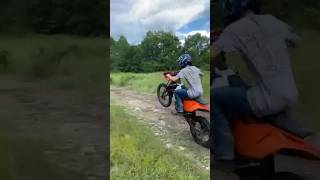 Riding a KTM 250 excf #enduro #wheelie #ktm #fourstroke