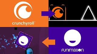 Crunchyroll and Funimation (Logos) in Geometry Dash (GD Fanmade Texture Pack)